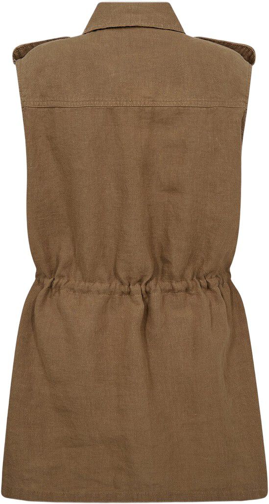 IVY-Violet Linen Sleeveless Jacket