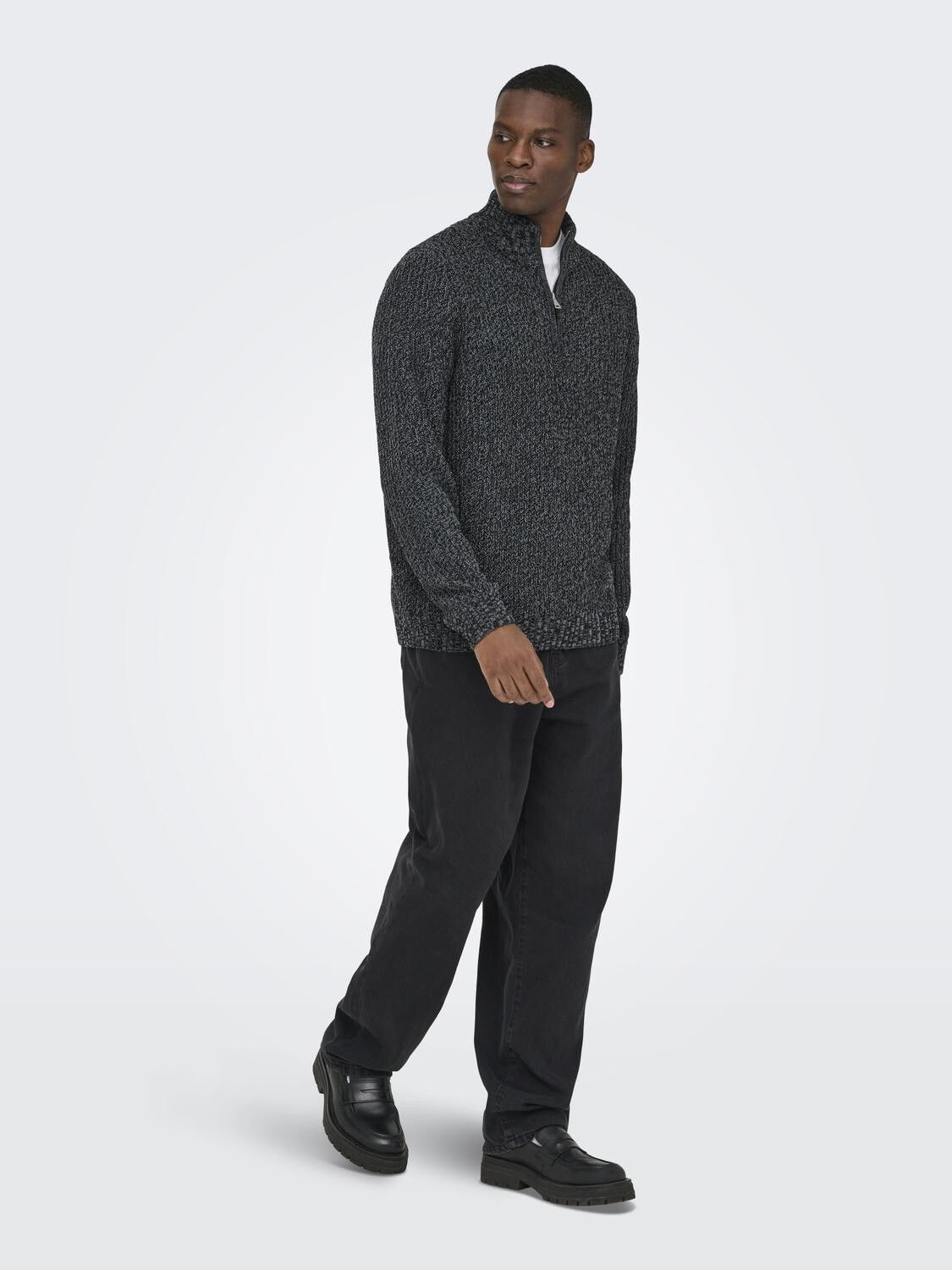 ONSJOIN REG LS HIGH NECK KNIT CAMP