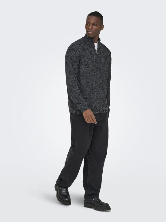ONSJOIN REG LS HIGH NECK KNIT CAMP