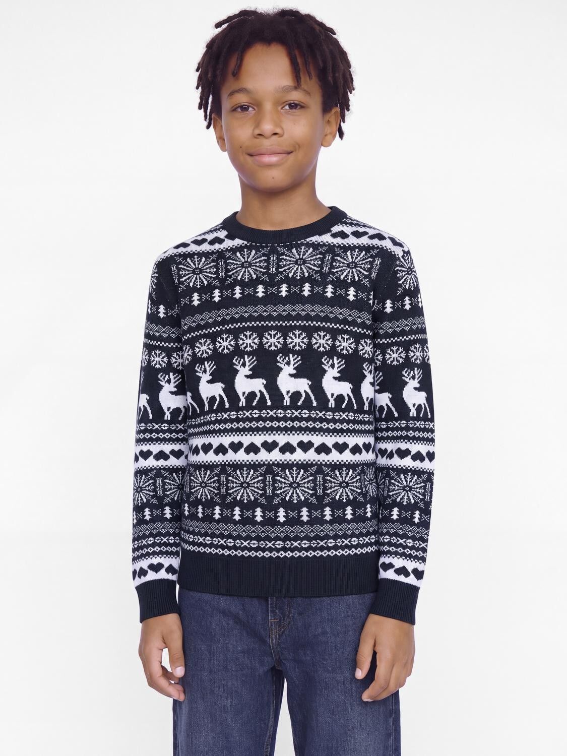 Jjxmas Santa Knit Crew Neck Jnr