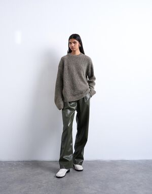 TSKILLE BOXY CREW KNIT PULLOVER