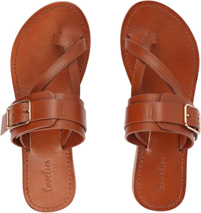 OLIO - ADJUSTABLE LEATHER SANDAL W/ LARGE BUCKLE