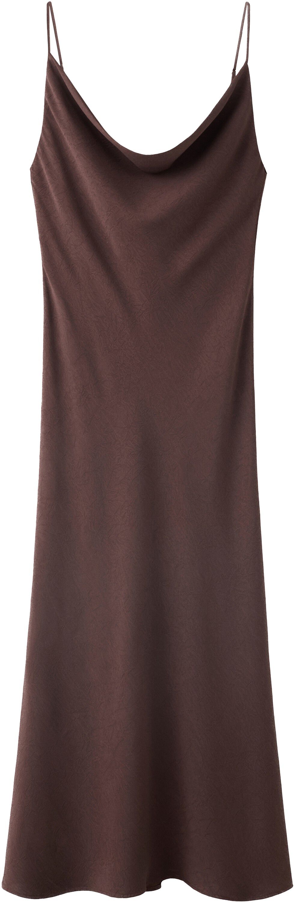 Draped dress with a crinkled effect