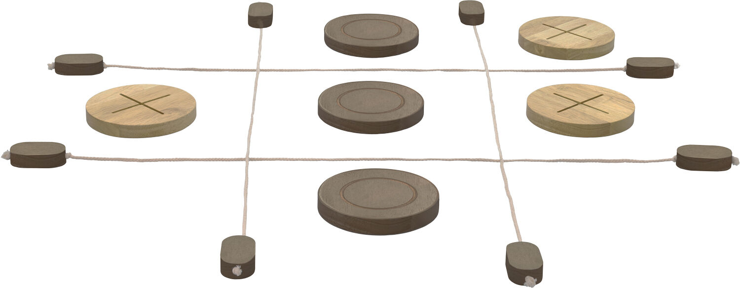 Tre i rad 90 x 90 cm Gr&aring;/Brun Gummitr&auml;