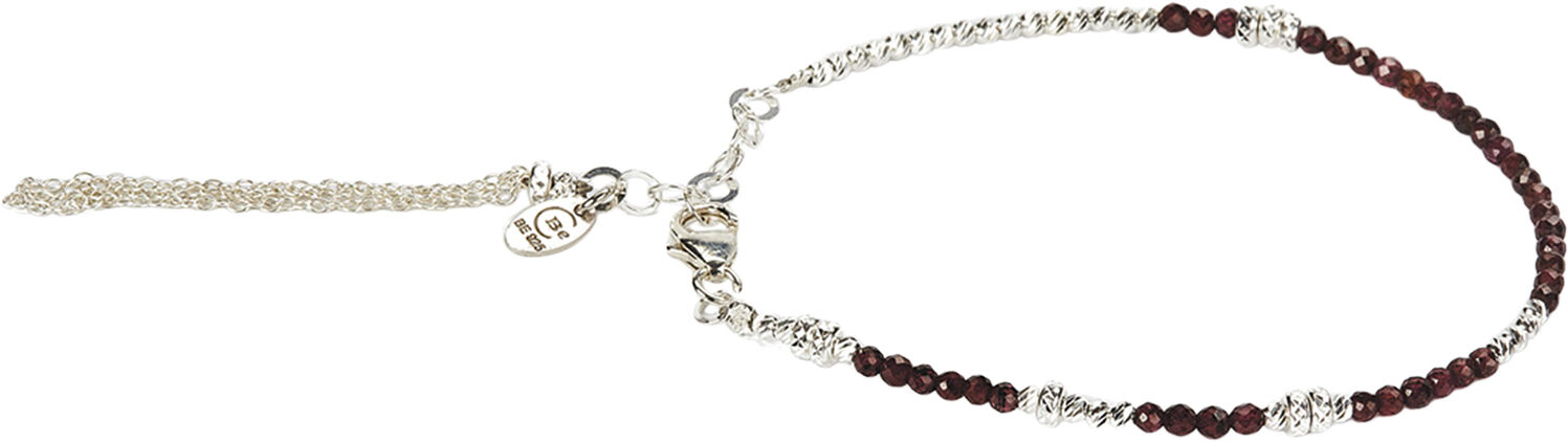 Abby Facet Red Garnet - Silver