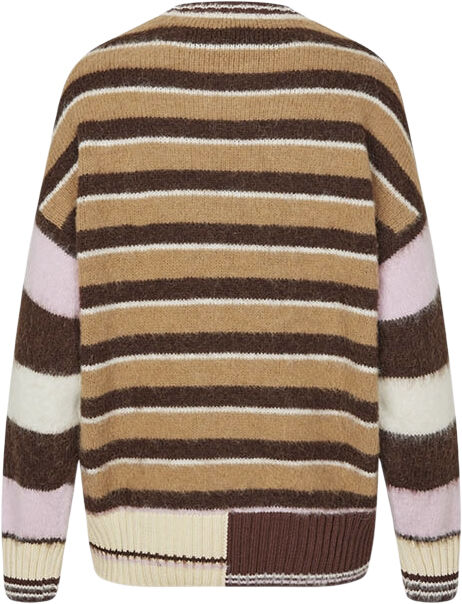 Long Sleeve Crew Neckline Jumper, 2283 Alpaca Stripes