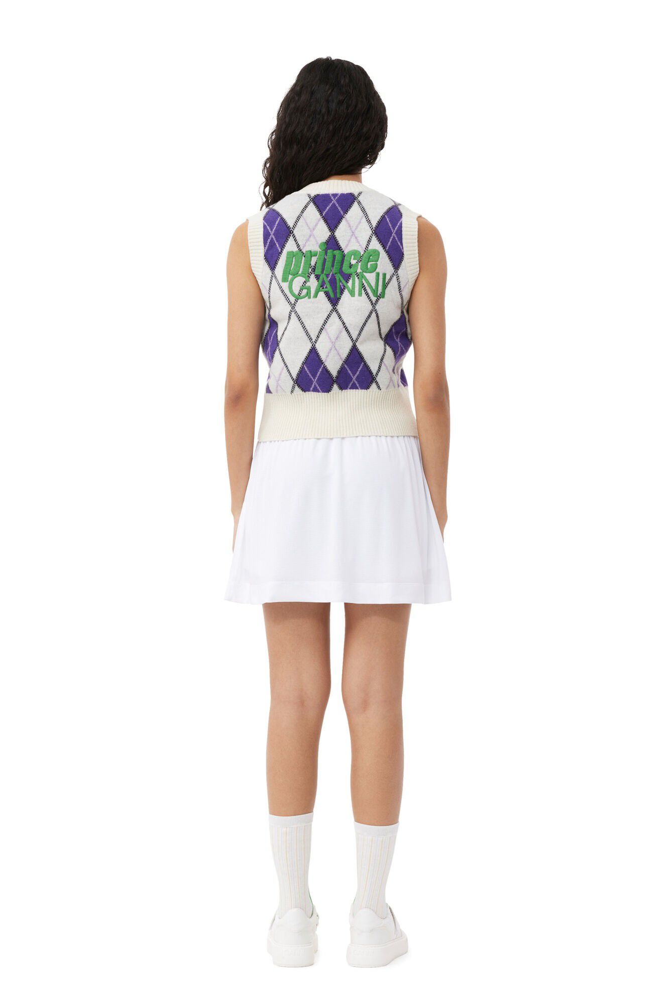 Graphic Harlequin V-neck Vest