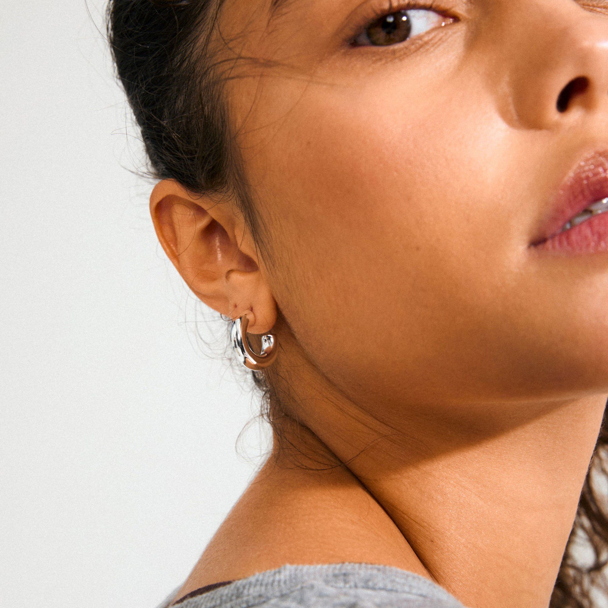 PHASE small hoops silver-plated