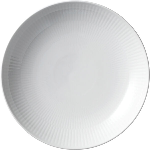 White Fluted Modern 20 cm tallrik