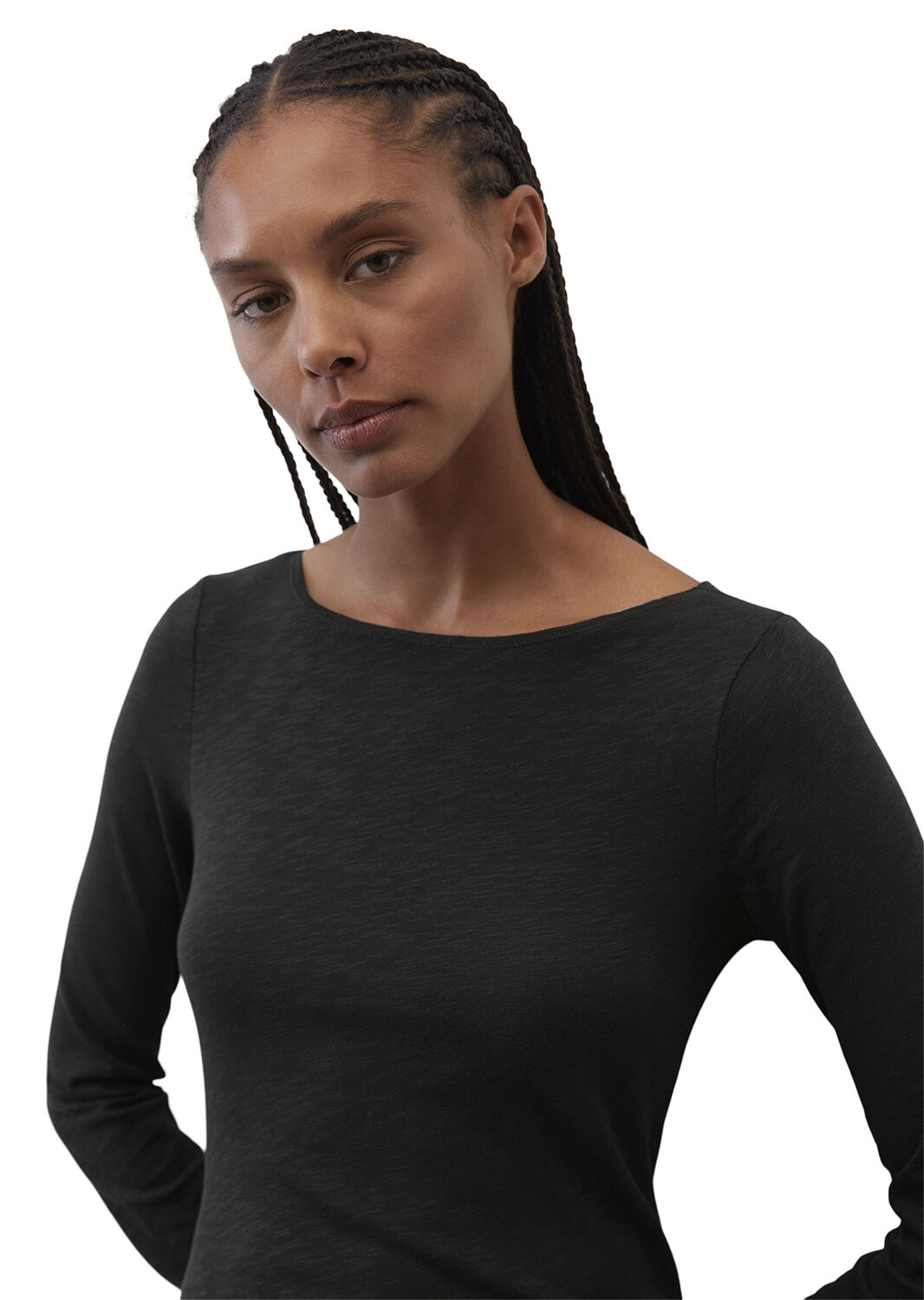 T-shirt, long sleeve, boat neck