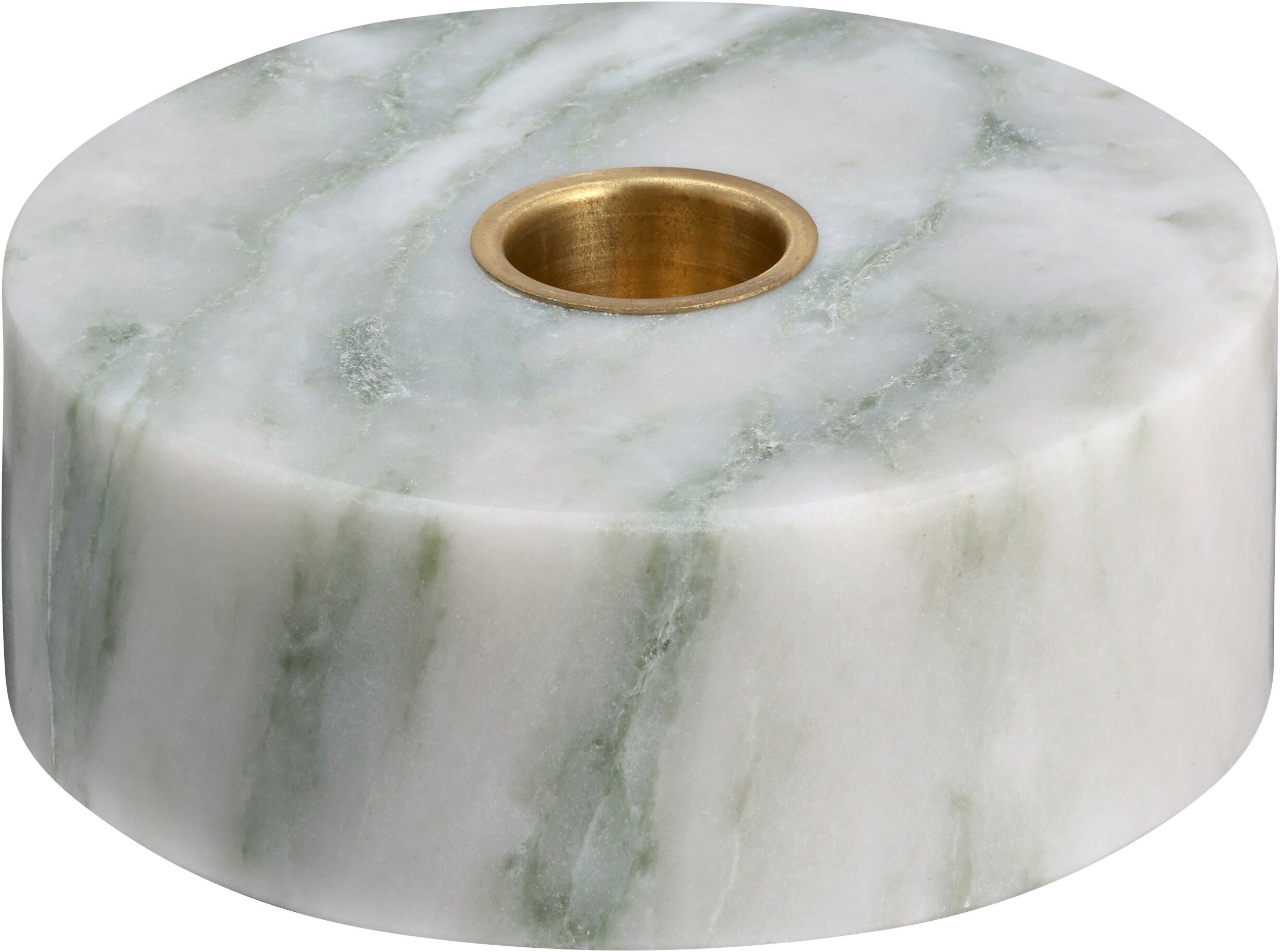 Marble base Candleholder, Light green, 3,5x10 cm