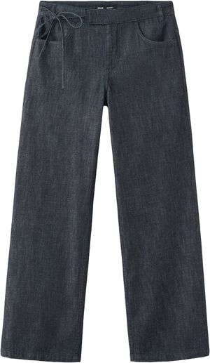 Low-rise tie jeans