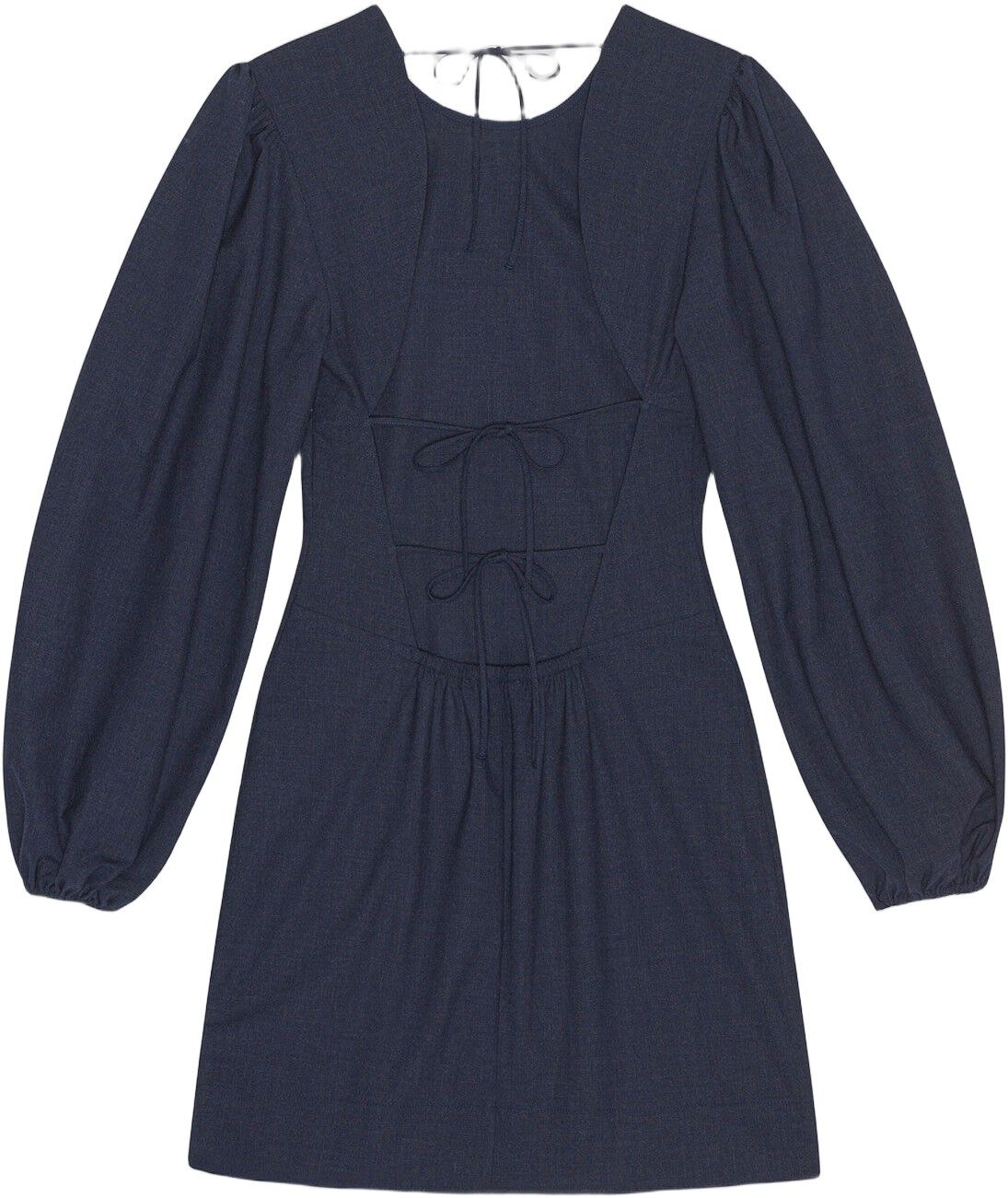 Drapey Melange Open Back Mini Dress