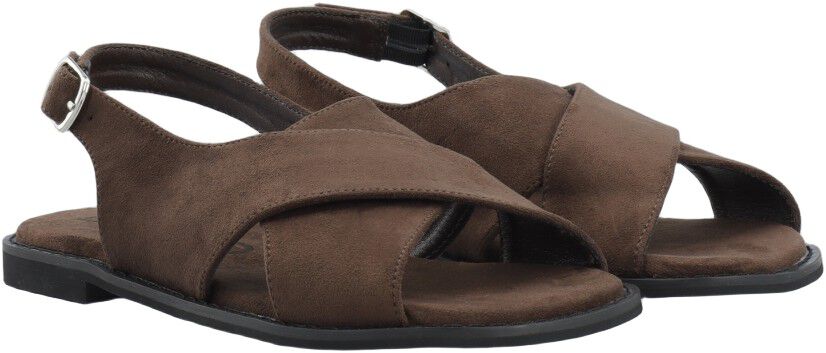 BIALEMON Cross Slingback Sandal Faux Suede