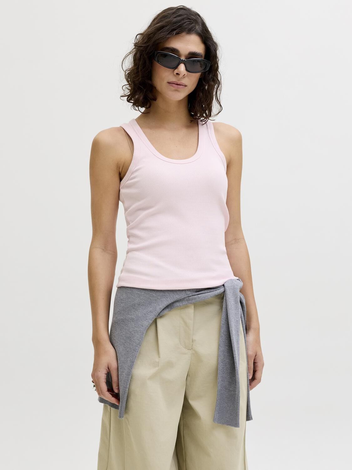 Jxfrida Sl U-Neck Top Jrs Noos