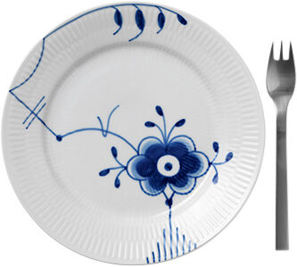 Blue Fluted Mega 19 cm tallrik dekor nr. 6