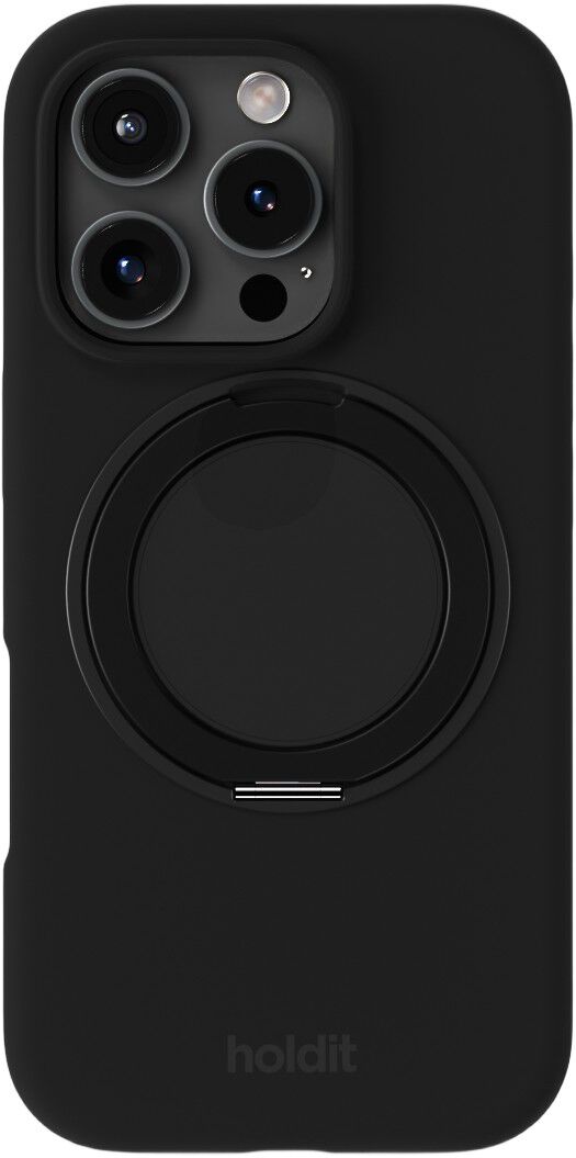 Silicone Stand Case iPhone 16 Pro Black