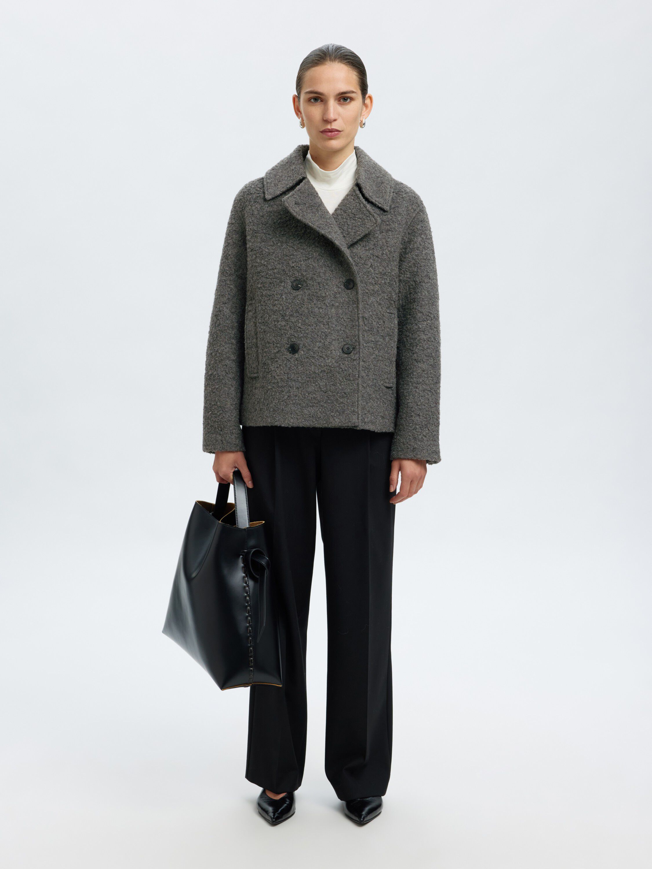 Slfalma Boucle Wool Blend Jacket Noos