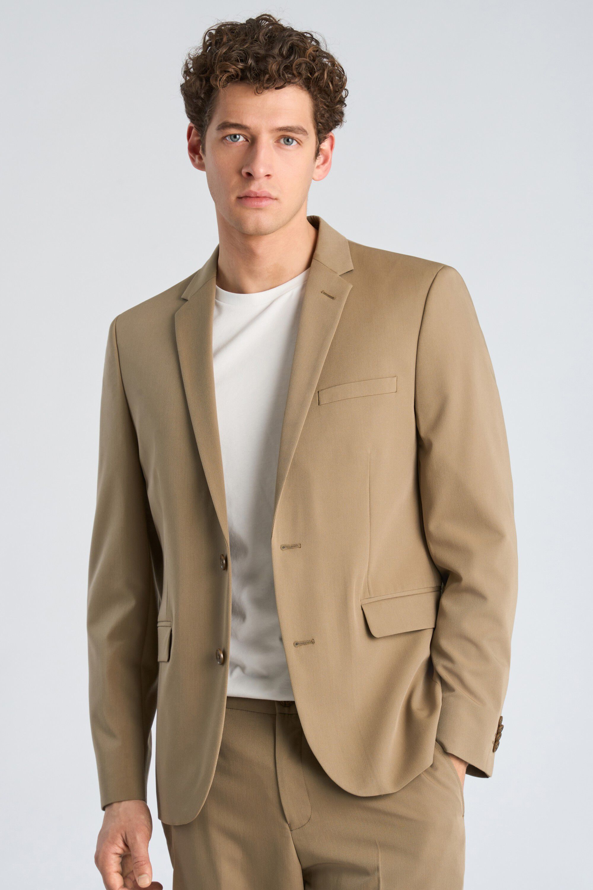 Fine twill stretch suit