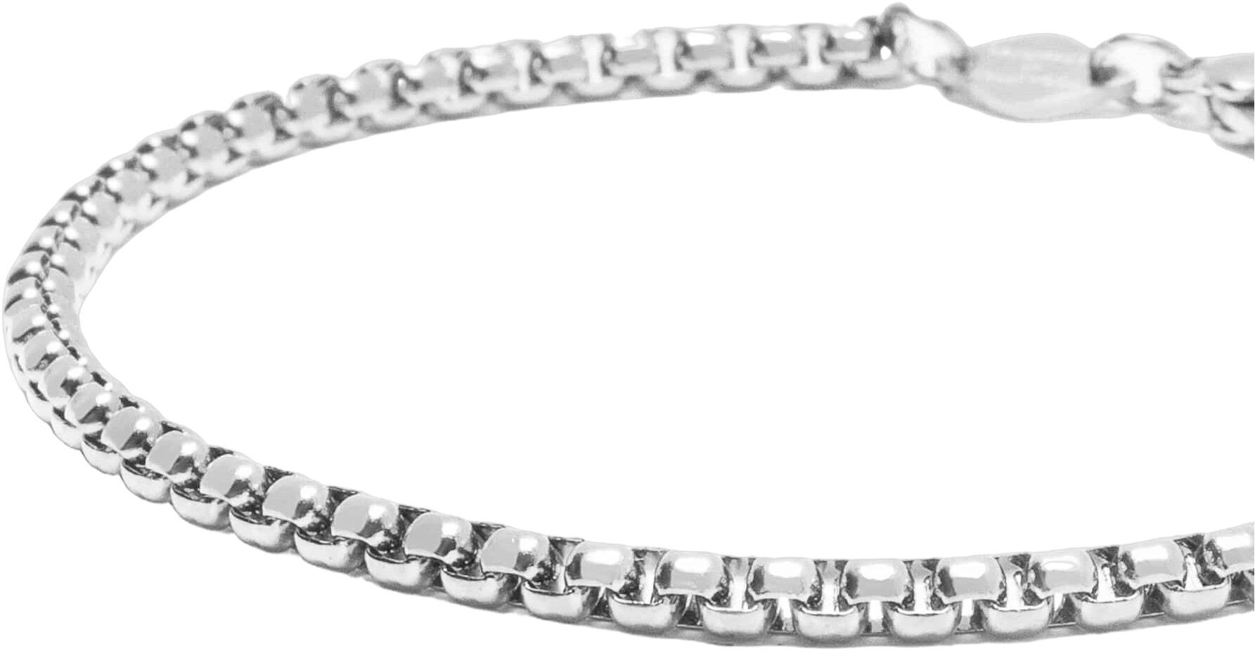 Silver Mini Box Chain Bracelet