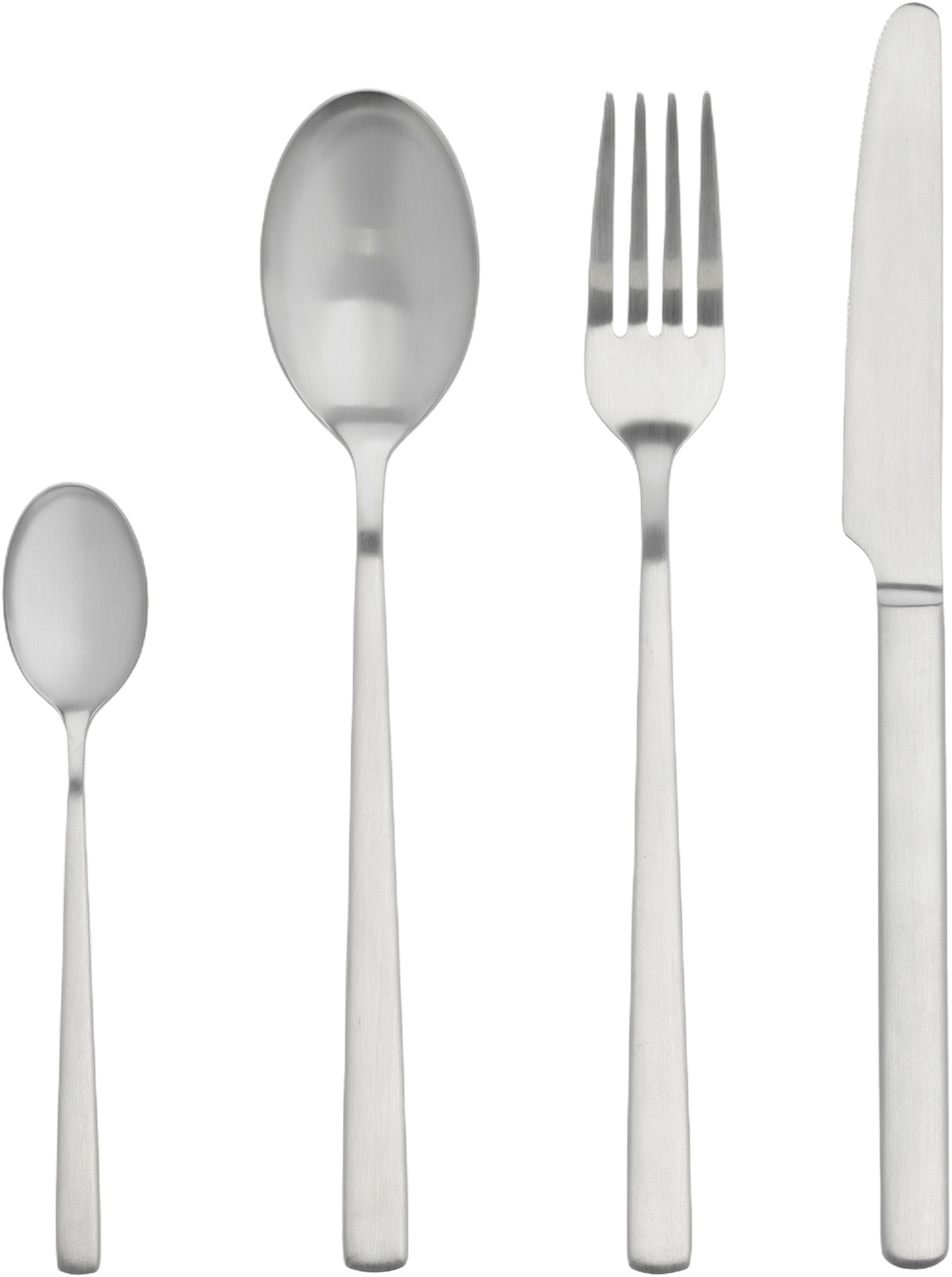Bestickset Essentials Pure 16 delar Matt st&aring;l