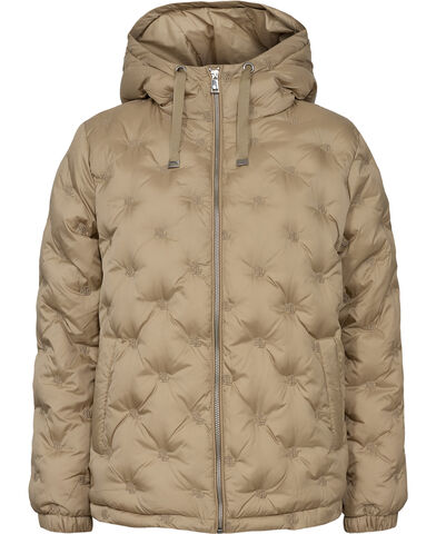 Logo Quilted Hooded Jacket