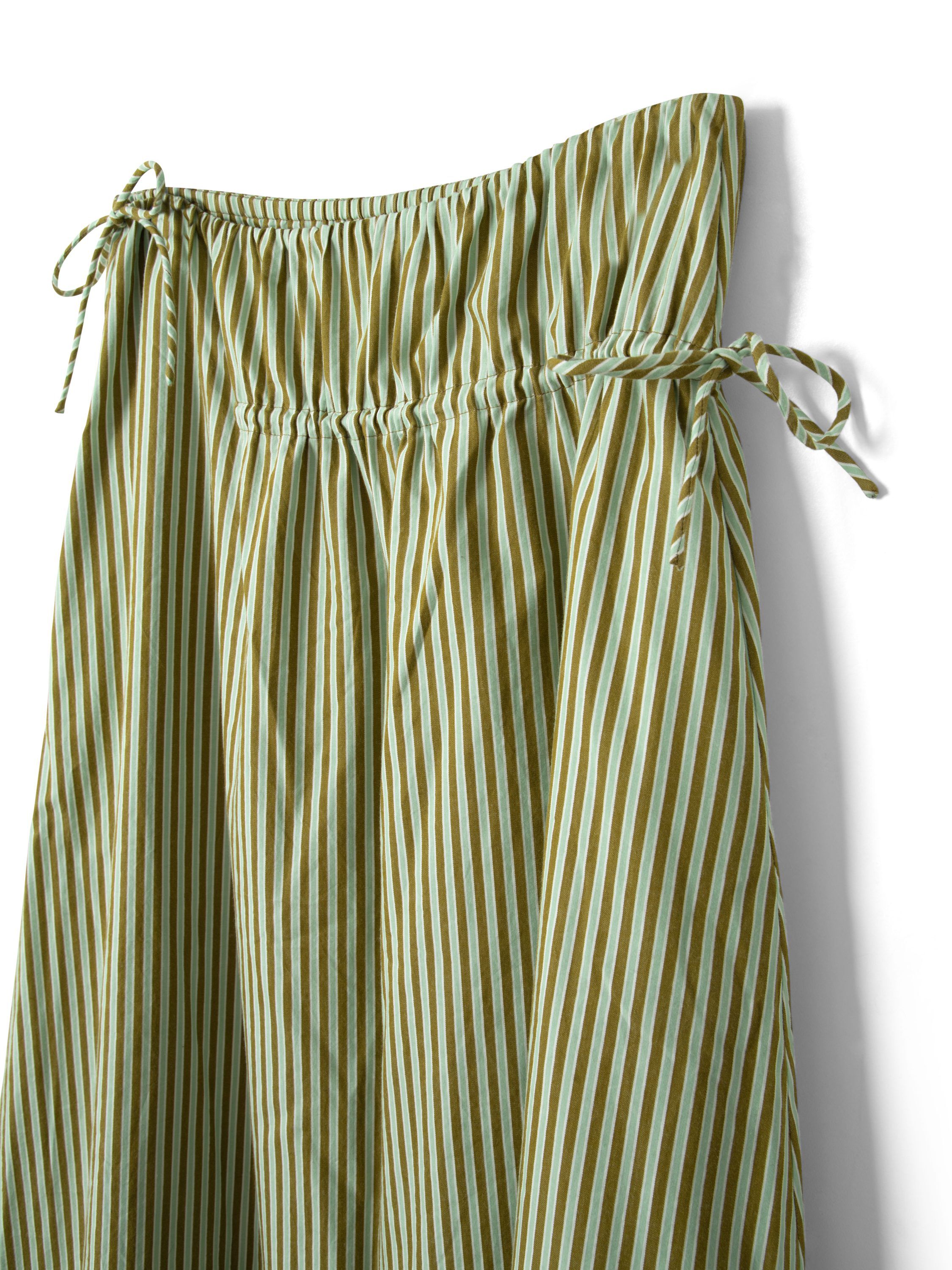 CASPIA VOLUME MIDI SKIRT - BASIL STRIPE