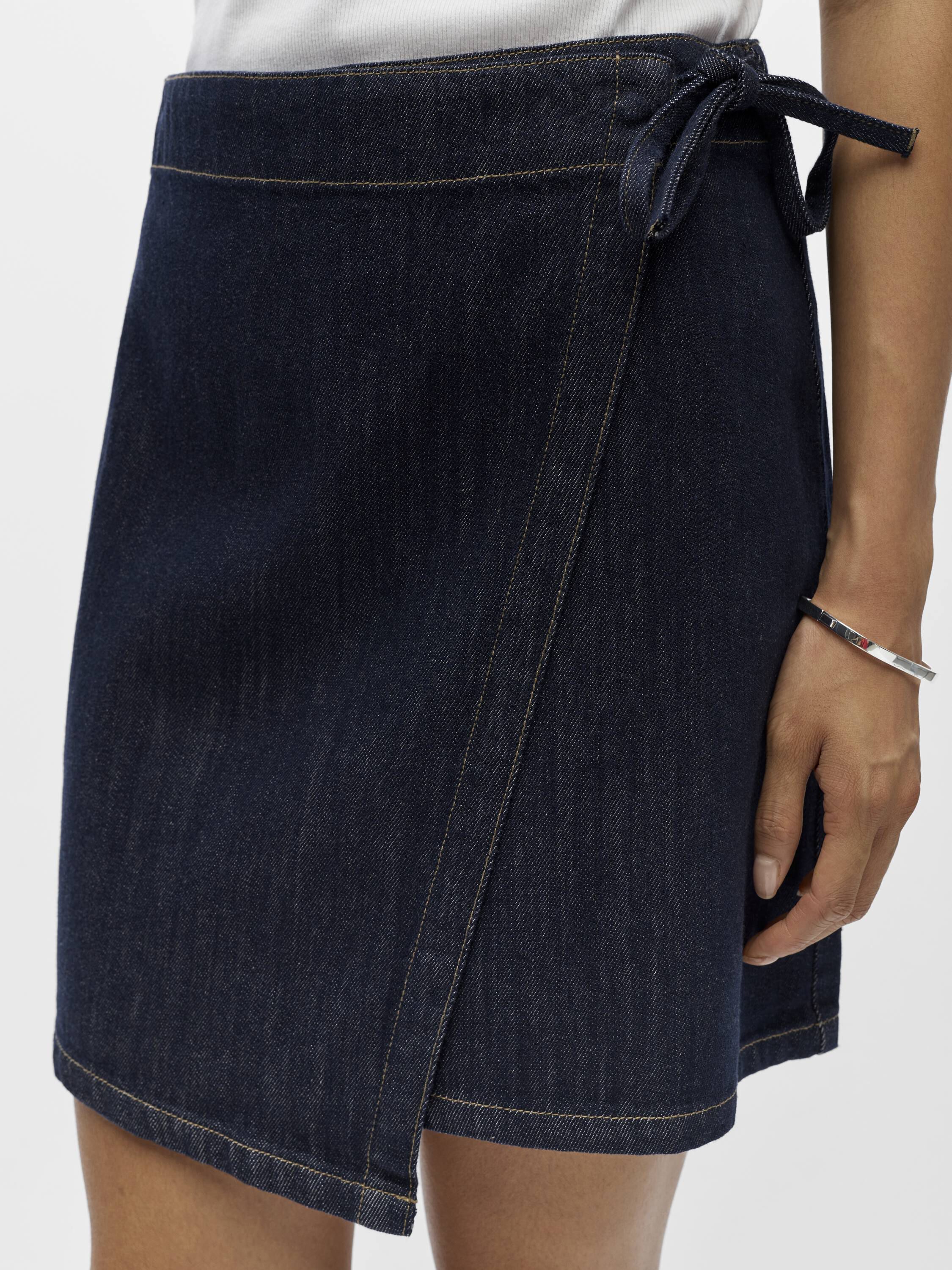 Objrosie Mw Denim Short Wrap Skirt Noos