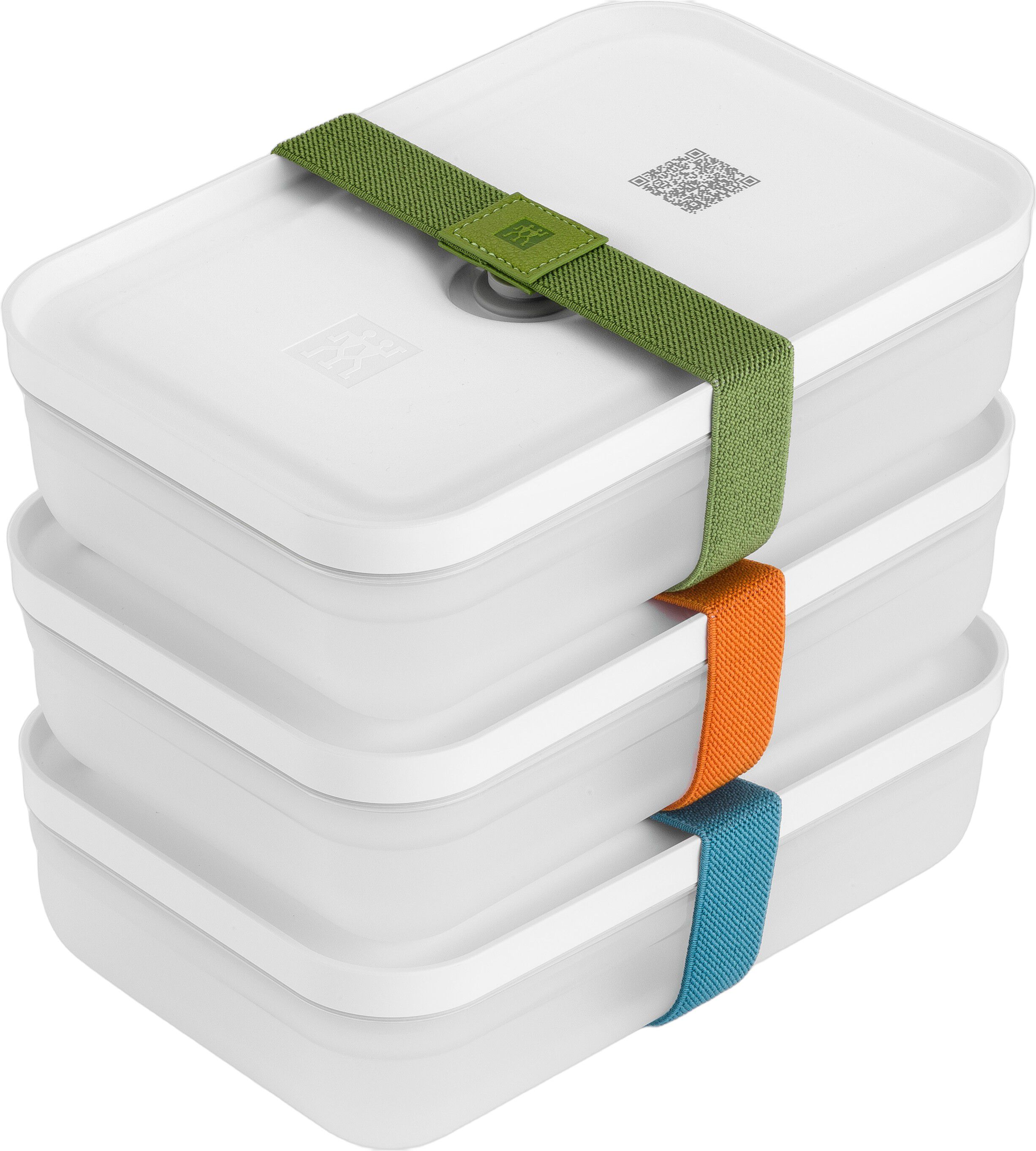 Fresh & Save Vakuum Lunchbox Set, L Flat / 6-st, Plast, Semitransparen