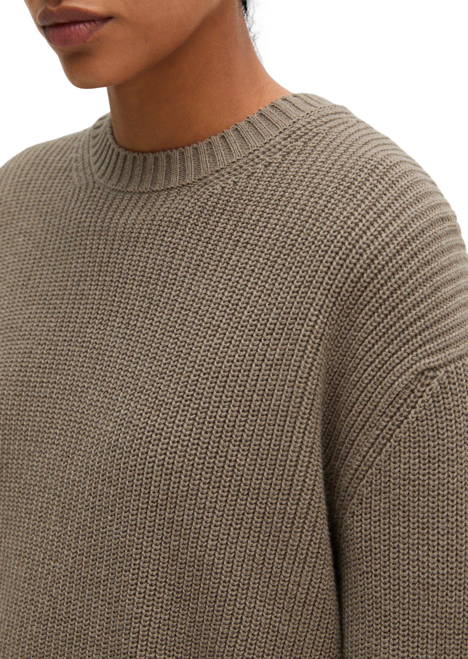 Pullovers, LSL, Round-Neck, Slits