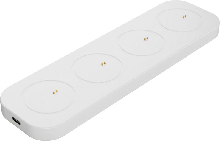 LED rechargeable base, Small, USB-C, White, 21x6 cm