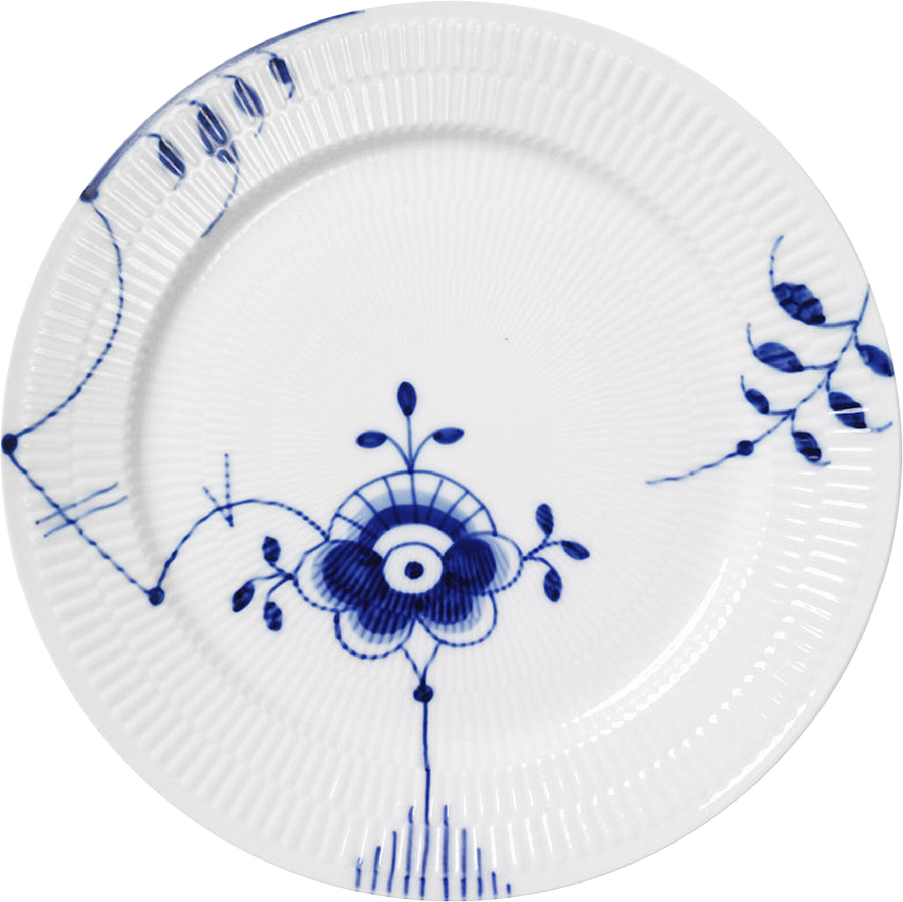 Blue Fluted Mega 27 cm tallrik dekor nr. 6