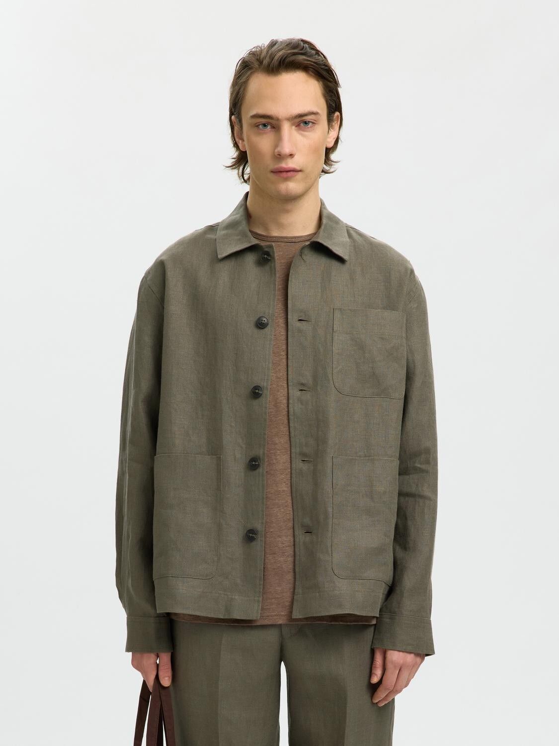 Slhregbaird Linen Overshirt Resort
