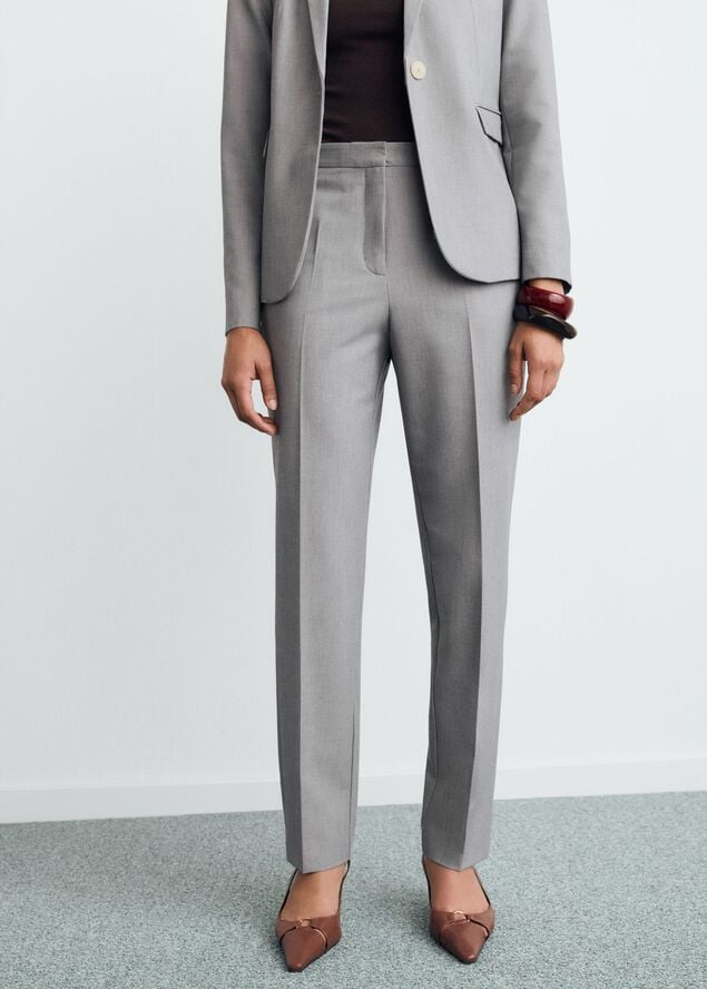 Straight suit trousers