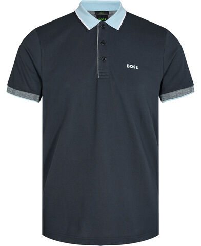 Cotton-blend slim-fit polo shirt with logo cuffs