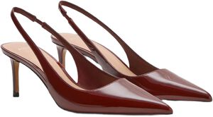 Patent heeled shoes