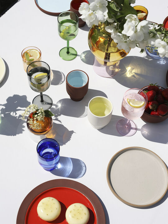 WATER GLASS, 2 PCS, TALL, BLUE, 65110B