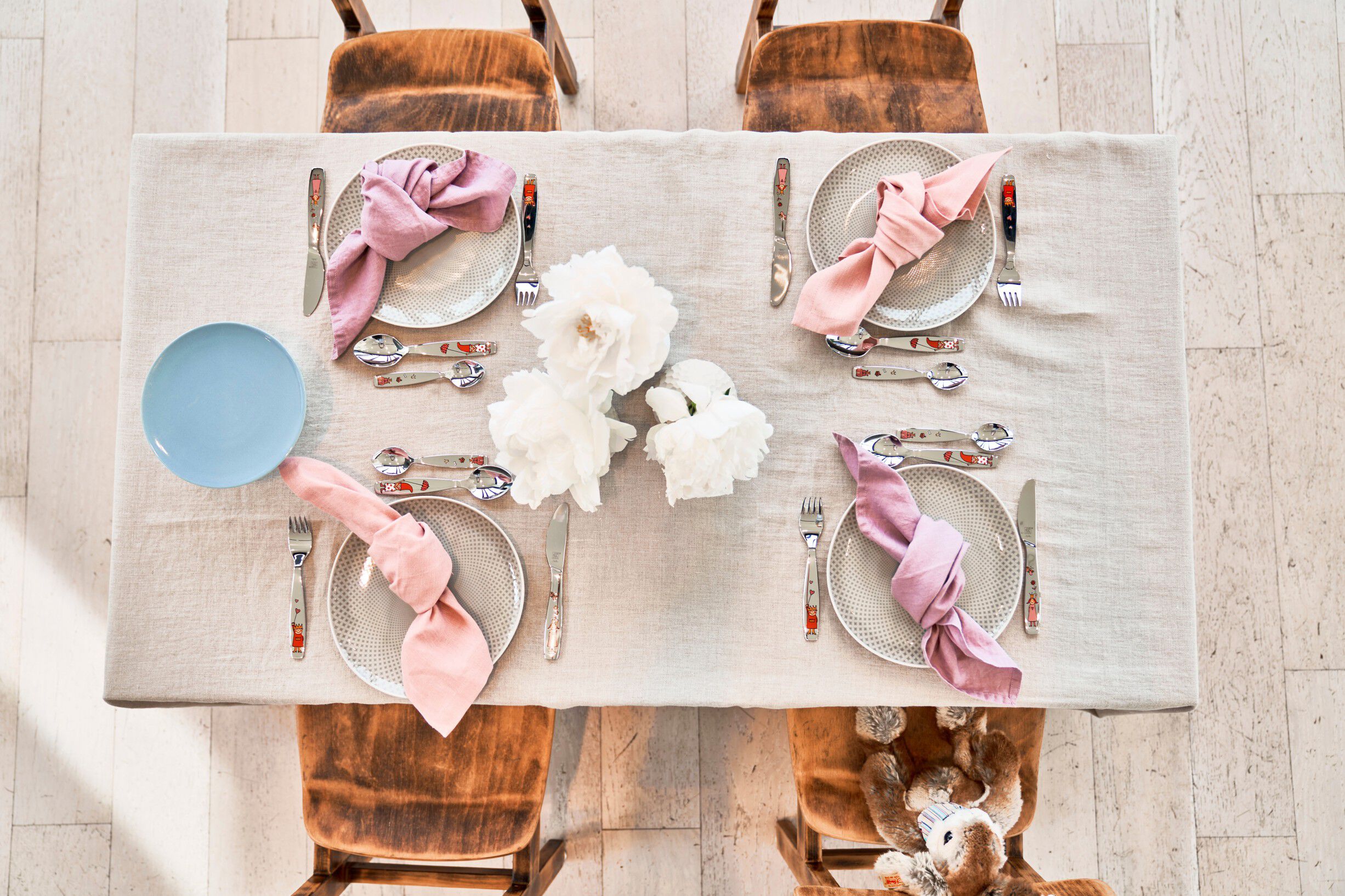 Prinsesse Emilie 4-st, Set med barnbestick, Silver