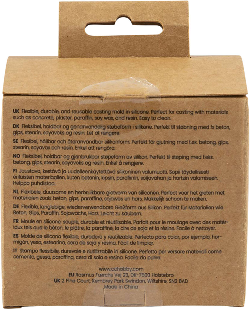 Silikoneform, Firkant med bobler, H: 4 cm.