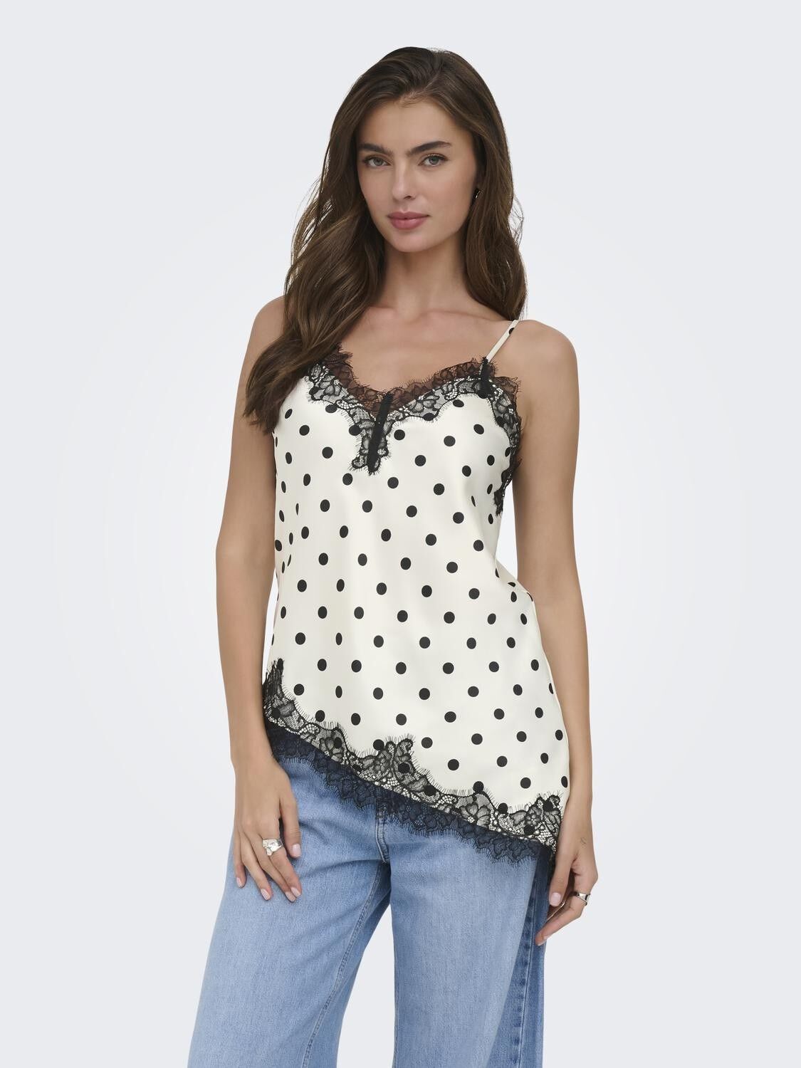 Onlbella Strap Satin Lace Top Wvn Ex