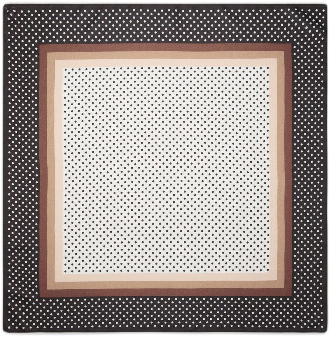 Satin check-print scarf