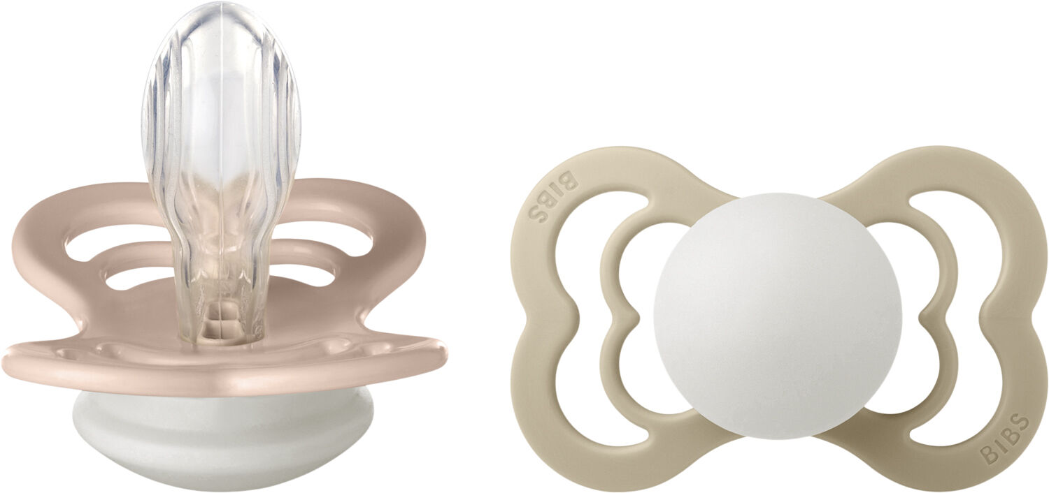 BIBS Supreme 2 PACK Silicone Size 1 Sage NIGHT/Cloud NIGHT