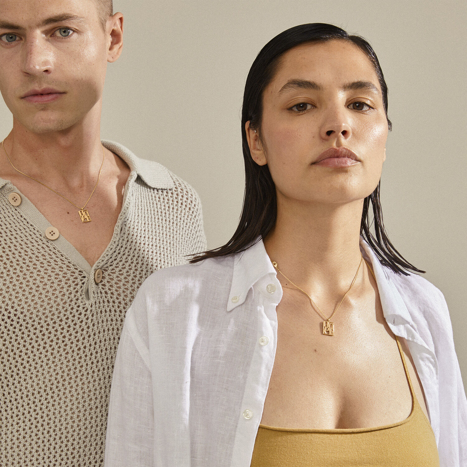 LOVE TAG, recycled HOPE necklace gold-plated