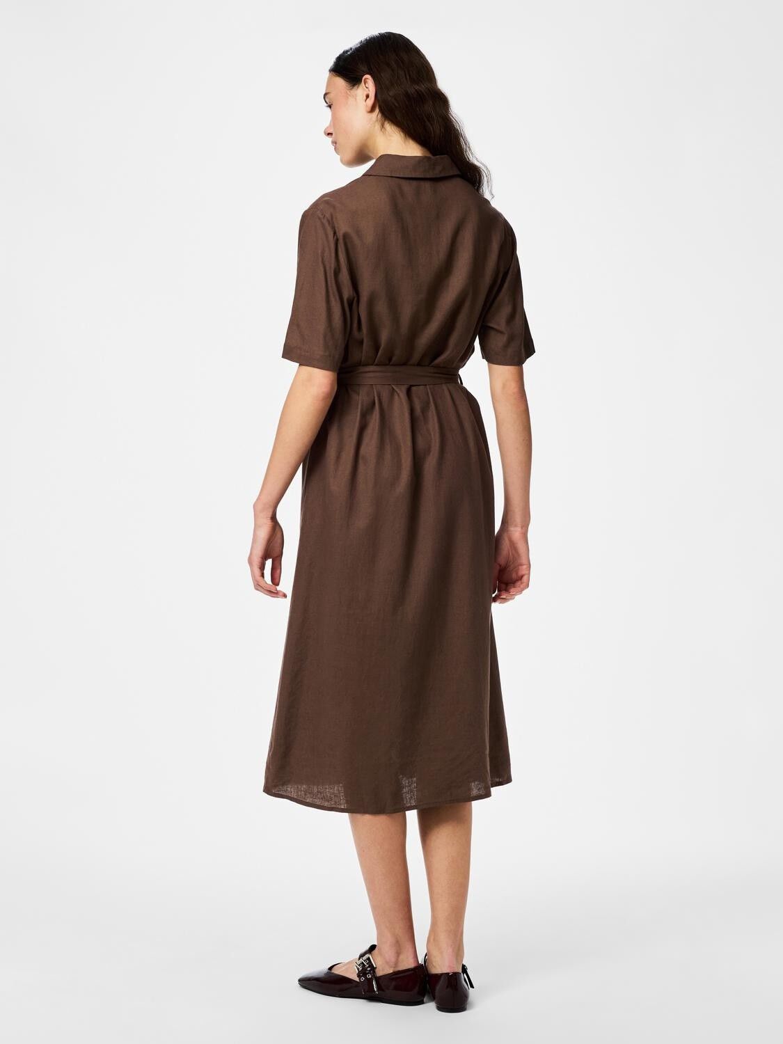 Pcpia 2/4 Midi Shirt Dress Wvn Noos