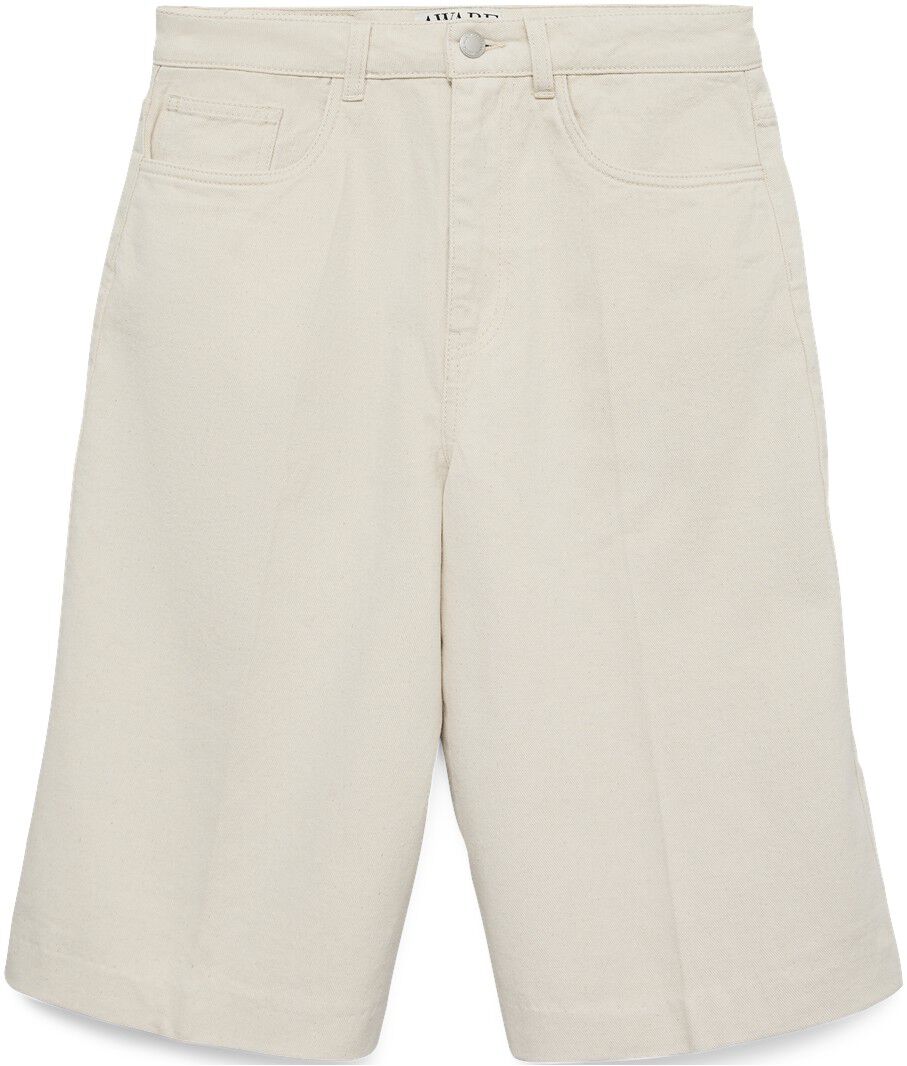 Awelis Hr Ecru Denim Shorts