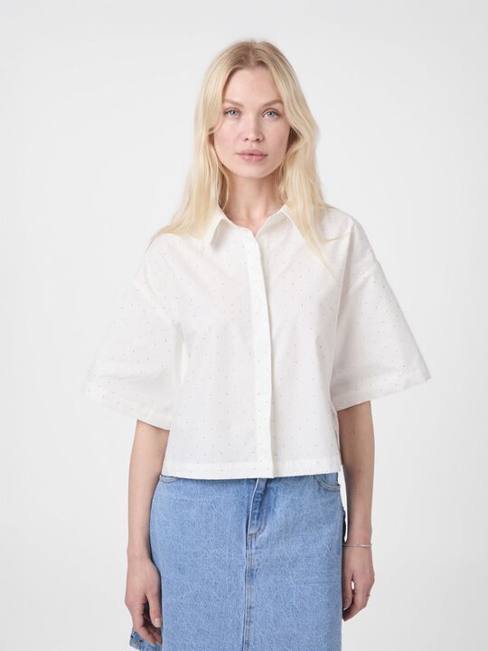 Jasie Poplin Stone Shirt