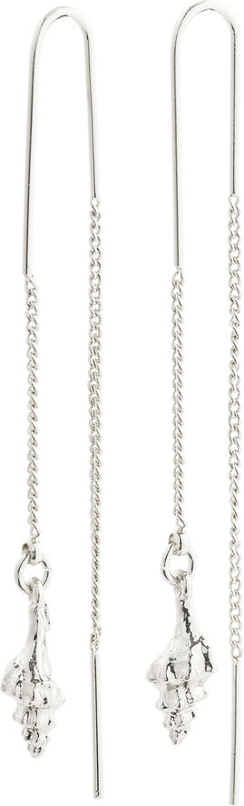 SEA recycled chain earrings silver-plated