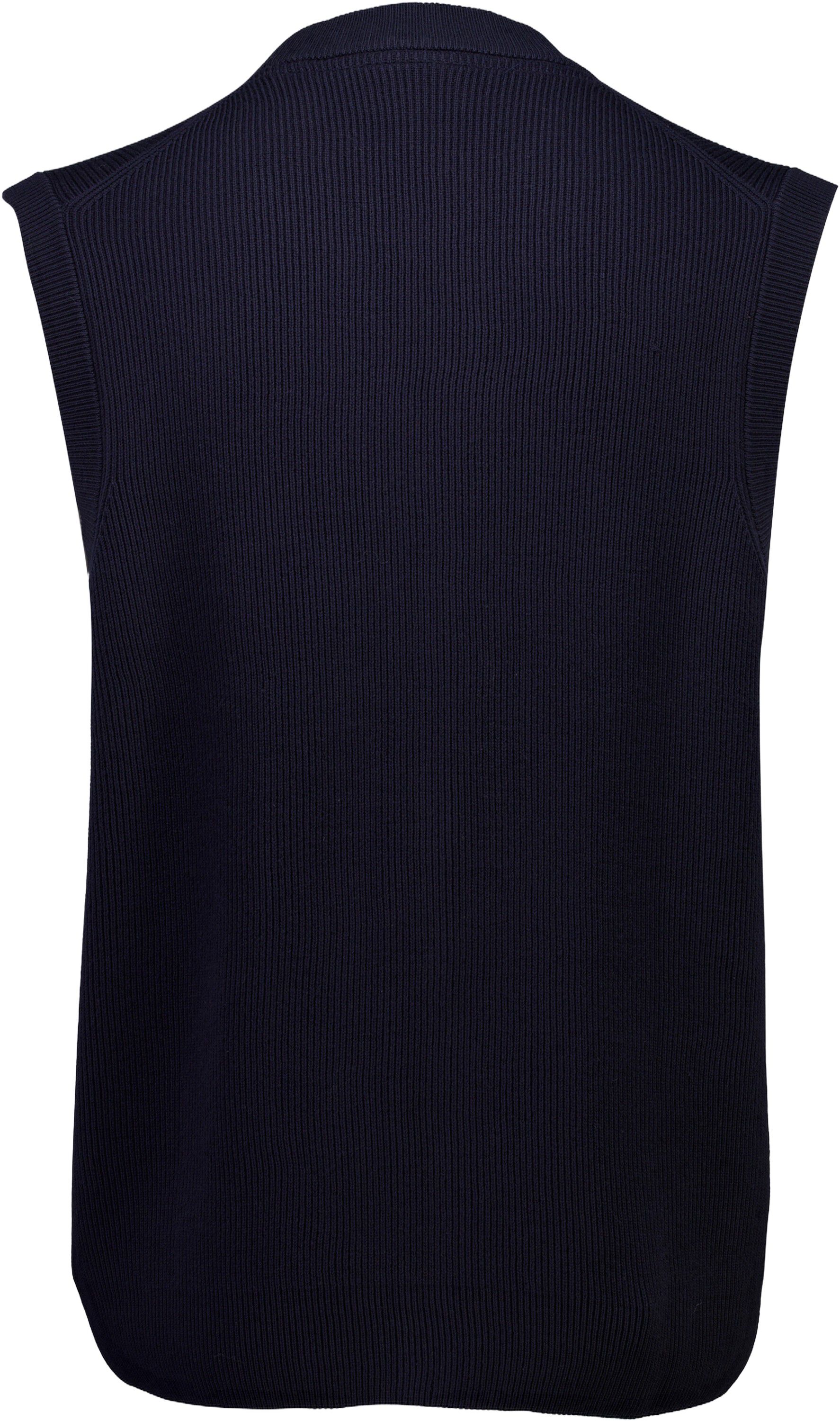 Rib v-neck button slipover