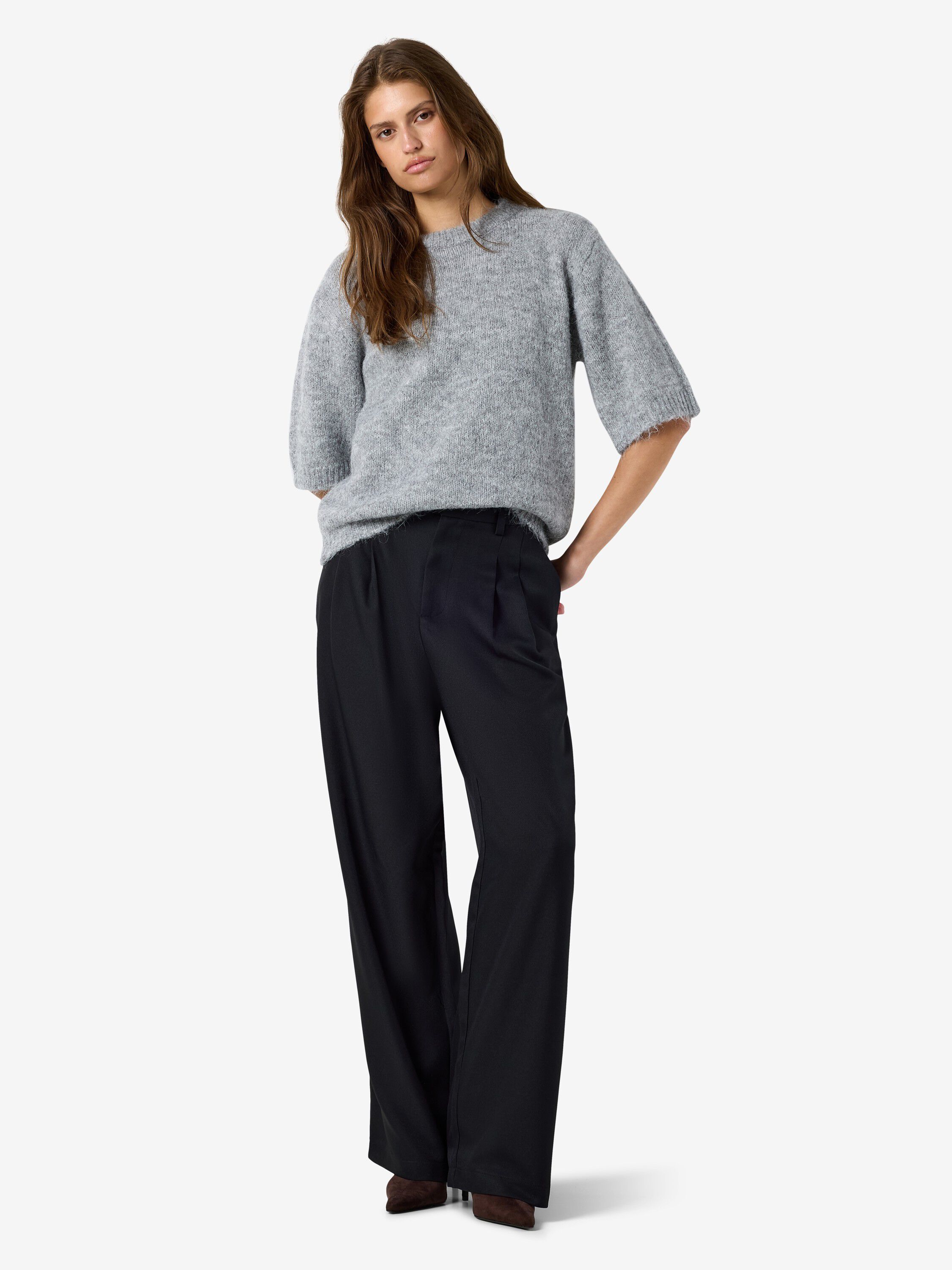 Nmsutton S/S O-Neck stickad noos