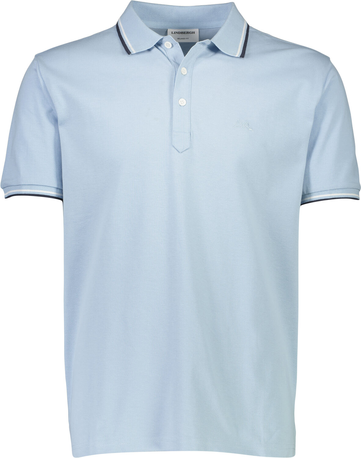 Polo shirt w. contrast piping
